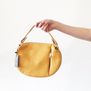 NWOT Mustard Oval Shoulder Bag